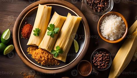 Tamales Mexican Corn Husk Food 54282276 Stock Photo At Vecteezy