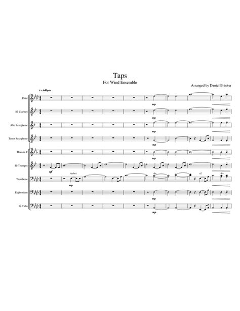 Taps Sheet Music For Trombone Euphonium Tuba Flute More Instruments Mixed Ensemble Musescore Com Taps Sheet Music For Trombone Euphonium Tuba Flute More Instruments Mixed Ensemble Musescore Com
