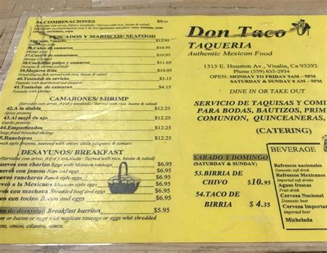 Taqueria Don Taco Visalia California Best Mexican Food Near Visalia Ca
