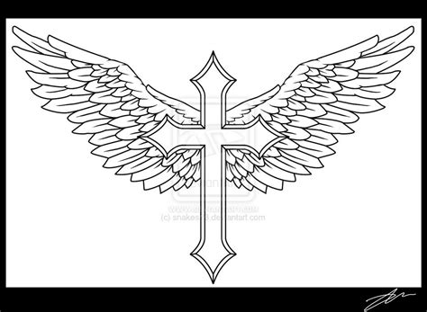 Tattoo Cross With Wings