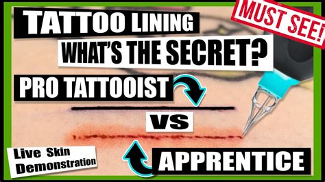 Tattoo Line Work For Beginners Apprentice Vs Pro Tattooist Youtube