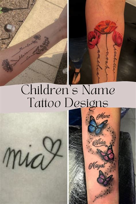 Tattoos Childrens Names Designs