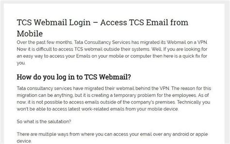 Tcs Webmail Chrome Web Store