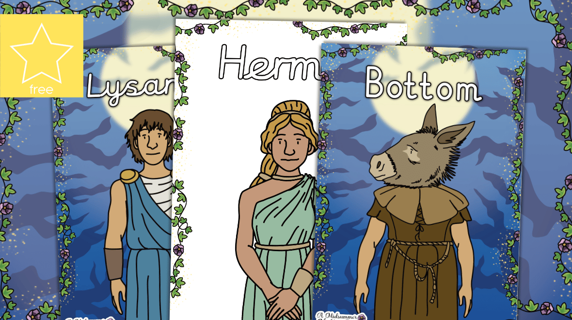 Teacher S Pet A Midsummer Night S Dream Individual Character Posters