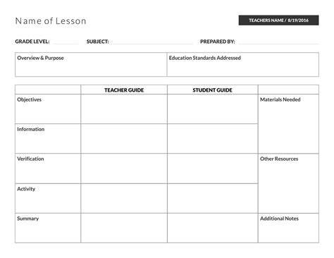 Teaching Strategies Gold Lesson Plan Template At Vanemeryblog Blog