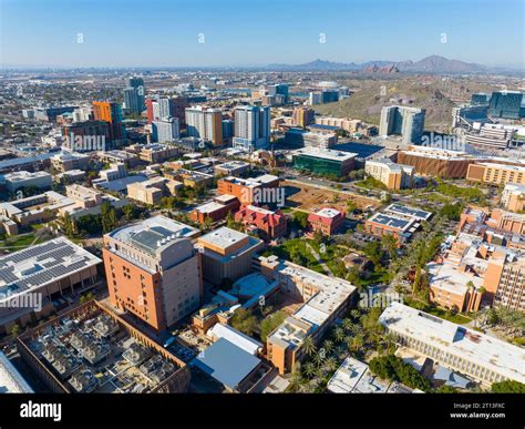 Tempe City Downtown And Arizona State University Asu Main Campus Aerial Tempe City Downtown And Arizona State University Asu Main Campus Aerial
