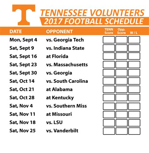 Tennessee Vols Football Schedule 2023 Athlon Sports