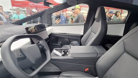 Tesla Cybertruck Shown Off With Possible Ventilated Seats Camera Cleaner And More Video Tesla Cybertruck Shown Off With Possible Ventilated Seats Camera Cleaner And More Video