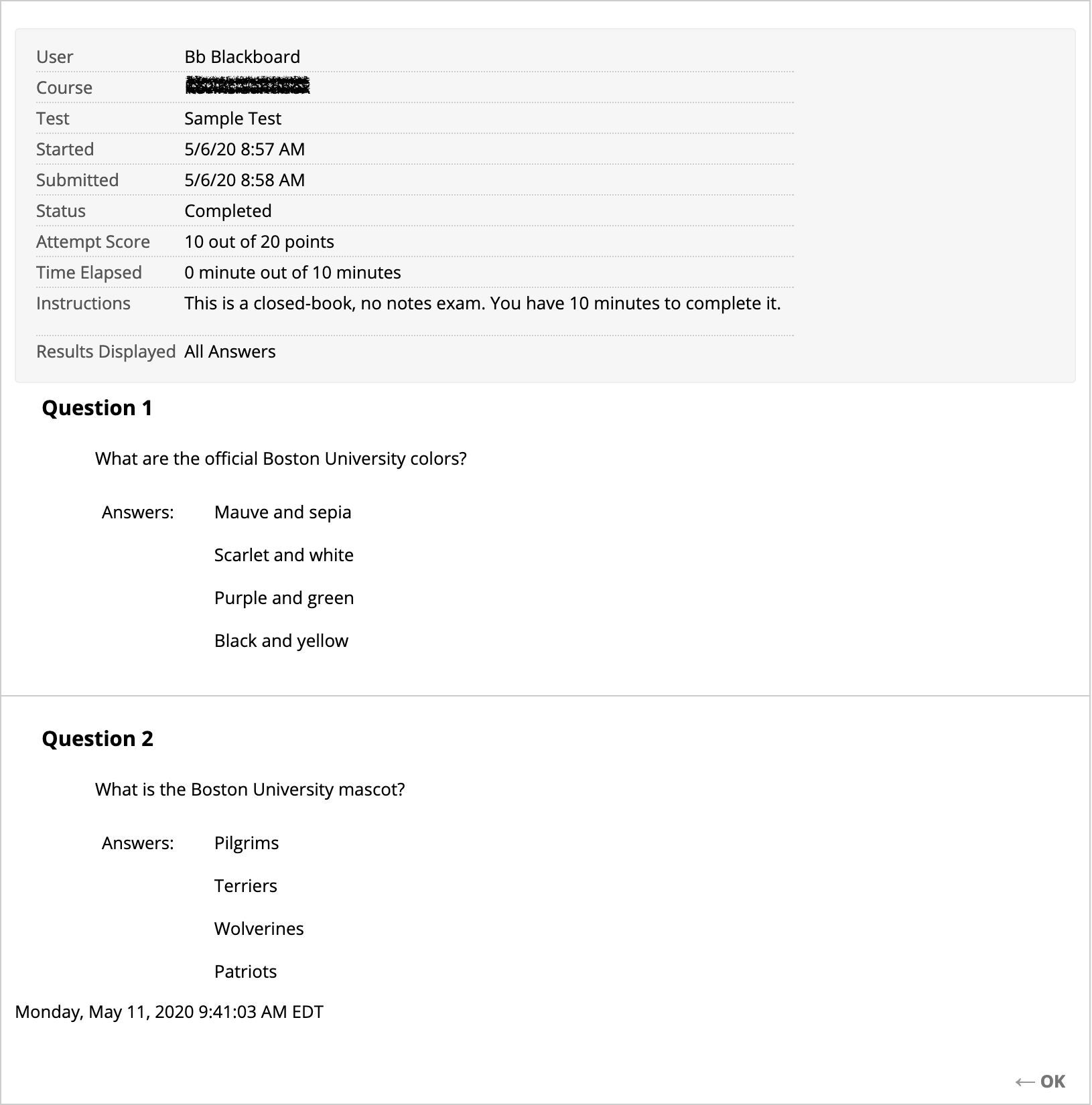 Testing In Blackboard Learn Techweb Boston University Testing In Blackboard Learn Techweb Boston University