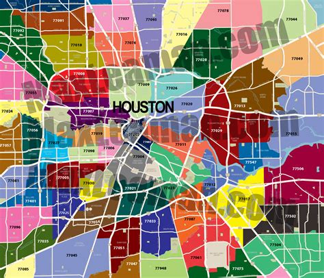 Texas Zip Code Map With Counties Houston Map Company Texas Zip Code Map With Counties Houston Map Company