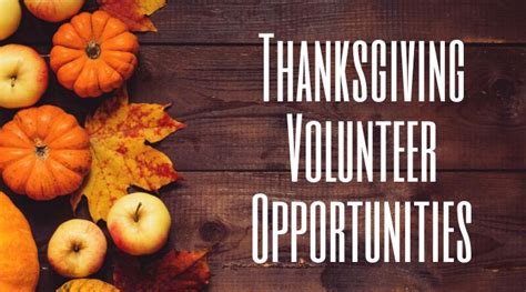 Thanksgiving Volunteer Opportunities Enjoy Oc