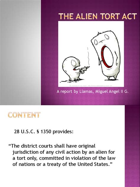 The Alien Tort Act Pdf Personal Jurisdiction Tort