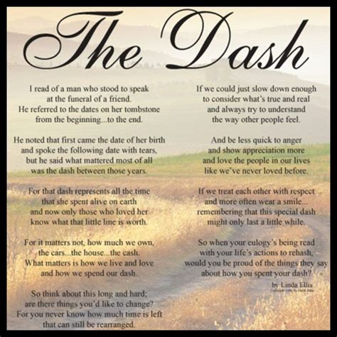 The Dash Poem Meaning