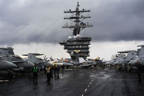 The Flight Deck Of The Nimitz Class Aircraft Carrier Uss Dwight D The Flight Deck Of The Nimitz Class Aircraft Carrier Uss Dwight D