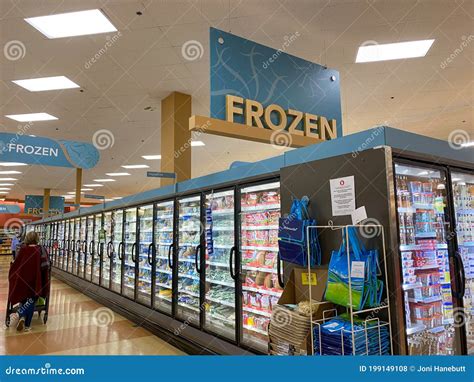 The Frozen Foods Aisle Of A Schnucks Grocery Store Editorial Stock