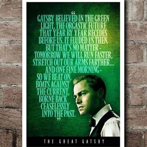 The Great Gatsby Green Light Quote Poster Etsy