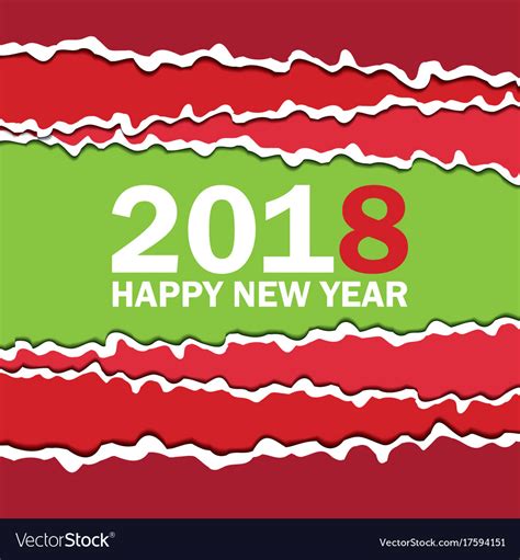 The Happy New 2018 Year Card Royalty Free Vector Image