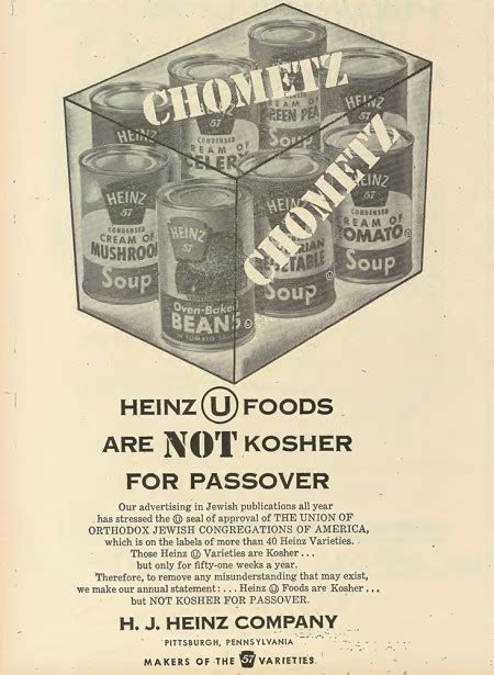 The Heinz Passover Ad Campain T Heinz History Center