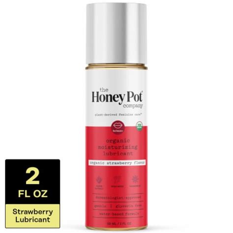 The Honey Pot Organic Intimate Lubricant Moisturizing Strawberry Flavor Water Based 2 Oz Fry S Food Stores