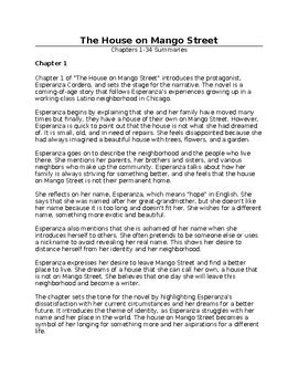 The House On Mango Street Chapter Summaries By Subject Matter Expert