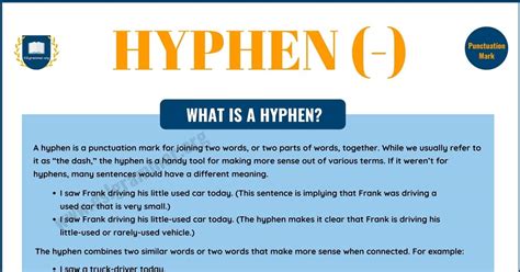 The Hyphen Definition Usage With Useful Examples Esl Grammar