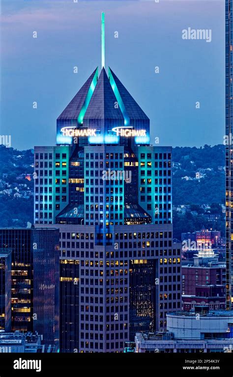 The Iconic Granite Prisms Of Fifth Avenue Place Glow From Within Atop