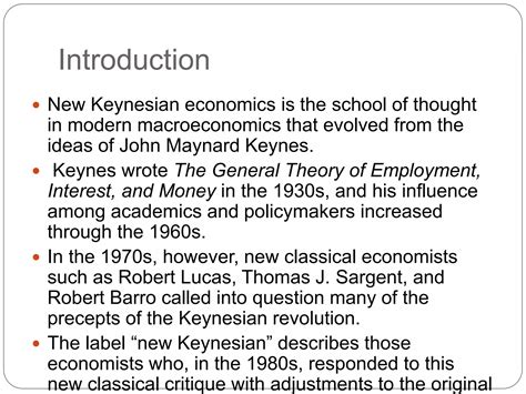 The Keynesian School Introduction To Macroeconomics
