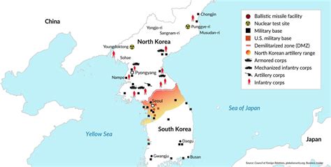 The Militar Sites Of The Koreas R Mapporn