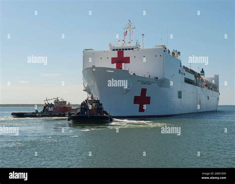 The Military Sealift Command Hospital Ship Usns Comfort Departs Naval