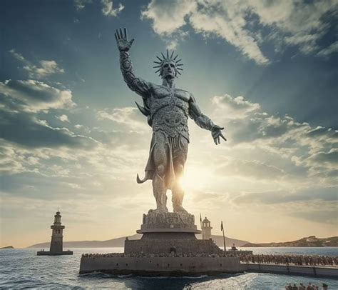The Rhodes Island In Greece Colossus One Of The Seven Wonders Of