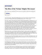 The Rise Of The Victims Rights Movement The New Yorker