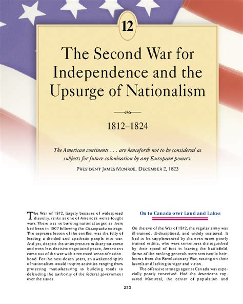 The Second War For Independence And The Upsurge Of Nationalism