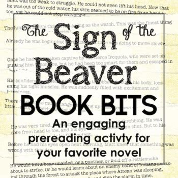 The Sign Of The Beaver Book Bits Teacher Thrive Pre Reading The Sign Of The Beaver Book Bits Teacher Thrive Pre Reading