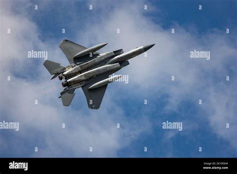 The United States Military F 15 Fighter Jet At The Dayton Air Show 2022
