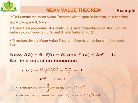 Theorem Of The Mean