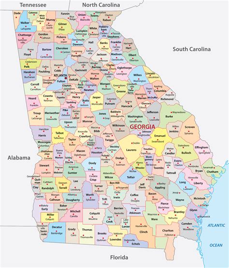 There Are 34 Places In Georgia Usa That Share The Name With Georgia S Counties None Of Them Is In The County Of The Same Name R Mapporn