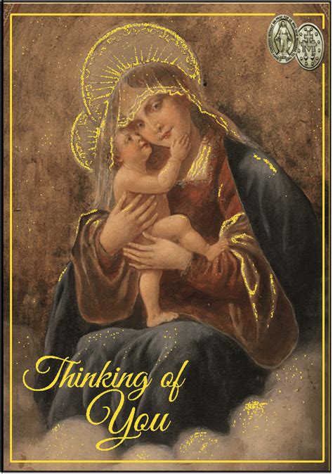 Thinking Of You Enrollment Card The Miraculous Medal Shrine Gift Shop