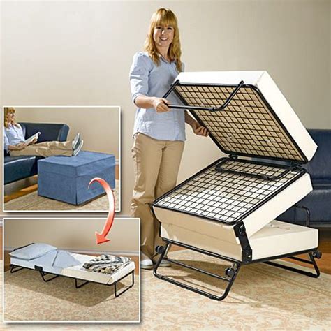 This Ottoman Turns Into A Bed Fold Out Beds Guest Bed Living Room