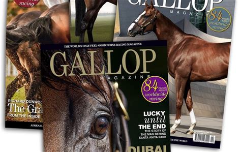 Thoroughbred Racing Commentary Buys Gallop Magazine Thoroughbred