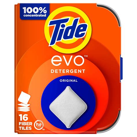 Tide Evo Laundry Detergent Fiber Tiles Original Scent 16 Count Albertsons