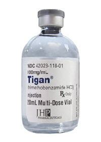Tigan Trimethobenzamide Hydrochloride 100Mg Ml Mdv 20Ml Vial
