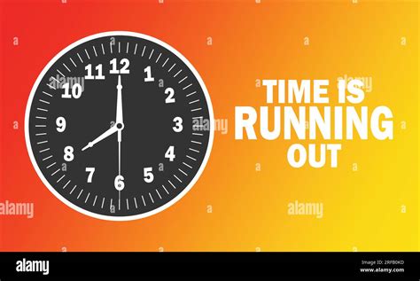 Time Is Running Out Concept Clock With Text On Orange Background Time Is Running Out Concept Clock With Text On Orange Background