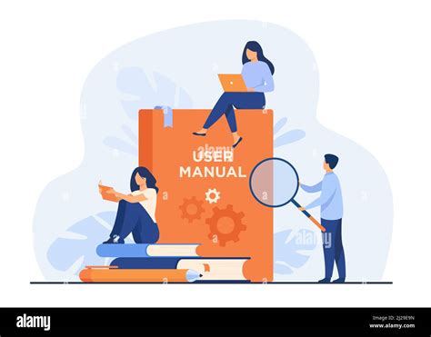 Tiny People With Guide Instructions Or Handbooks Cartoon Characters Tiny People With Guide Instructions Or Handbooks Cartoon Characters