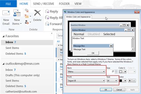 Tip 1068 Change The Size Of The Font In Outlook S Folder List