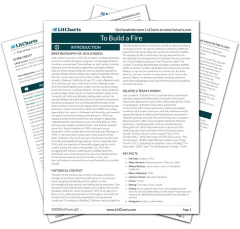 To Build A Fire Litcharts