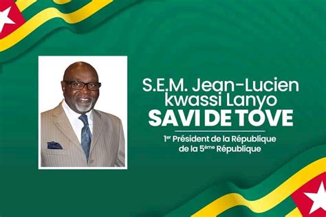 Togo Jean Lucien Savi De Tov Lu Pr Sident De La R Publique Togo Jean Lucien Savi De Tov Lu Pr Sident De La R Publique