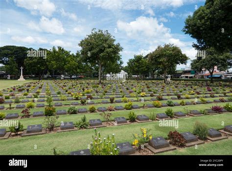 Tombs And Graves At Kanchanaburi War Cemetery A Prisoner Of War Pow