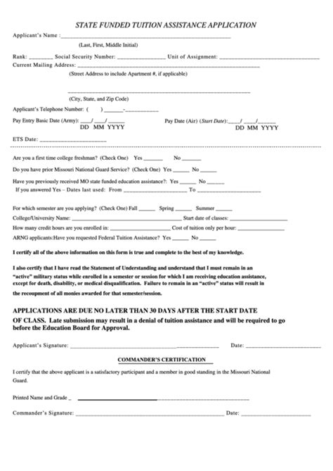 Top 6 Army Tuition Assistance Form Templates Free To Download In Pdf Format Top 6 Army Tuition Assistance Form Templates Free To Download In Pdf Format
