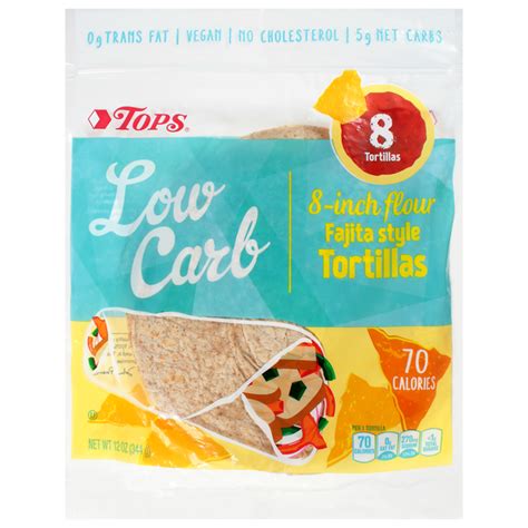 Tops Tortillas Low Carb Fajita Style Flour 8 Inch Same Day Delivery Or Pickup Tops Markets
