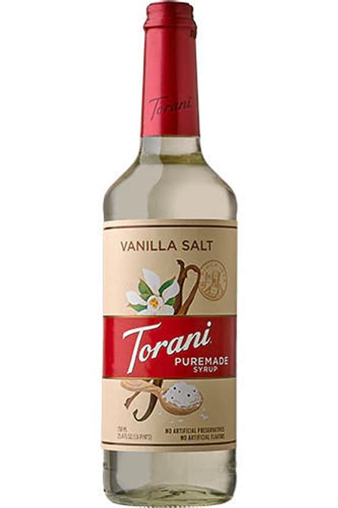 Torani Puremade Vanilla Salt Syrup Bottle 750Ml Lollicupstore
